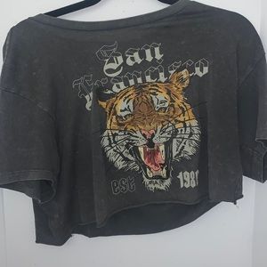 Garage tiger crop top